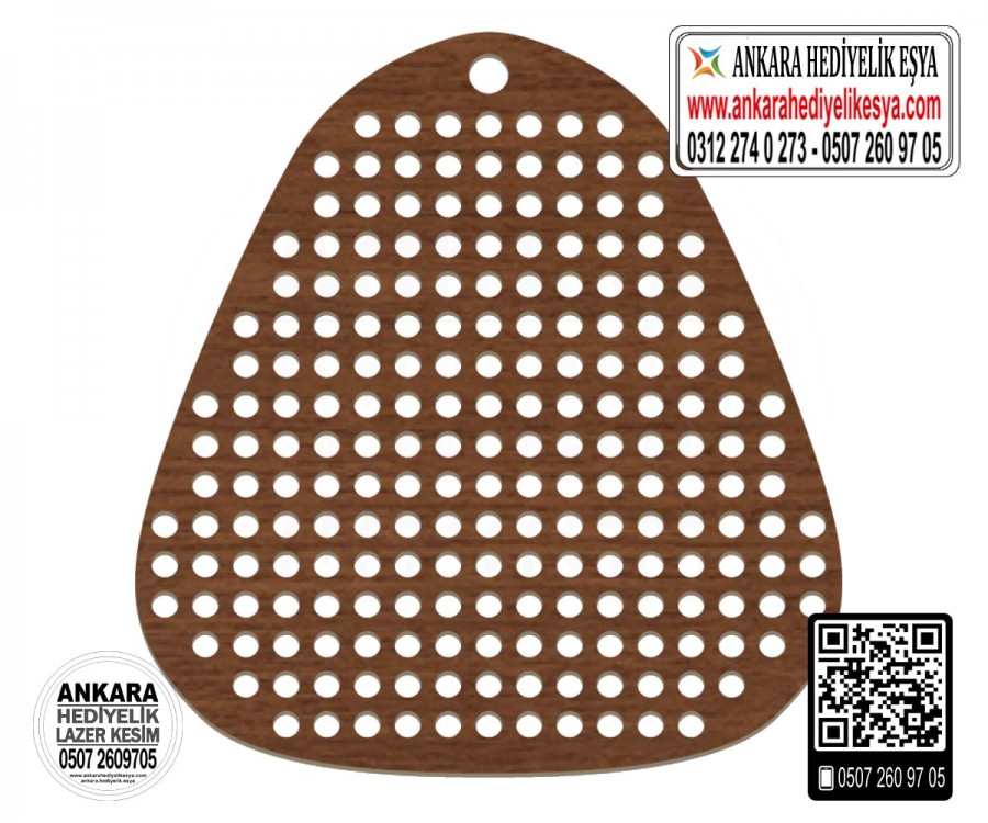 Üçgen Kanaviçe Kolye Aparatı - 10 Adet