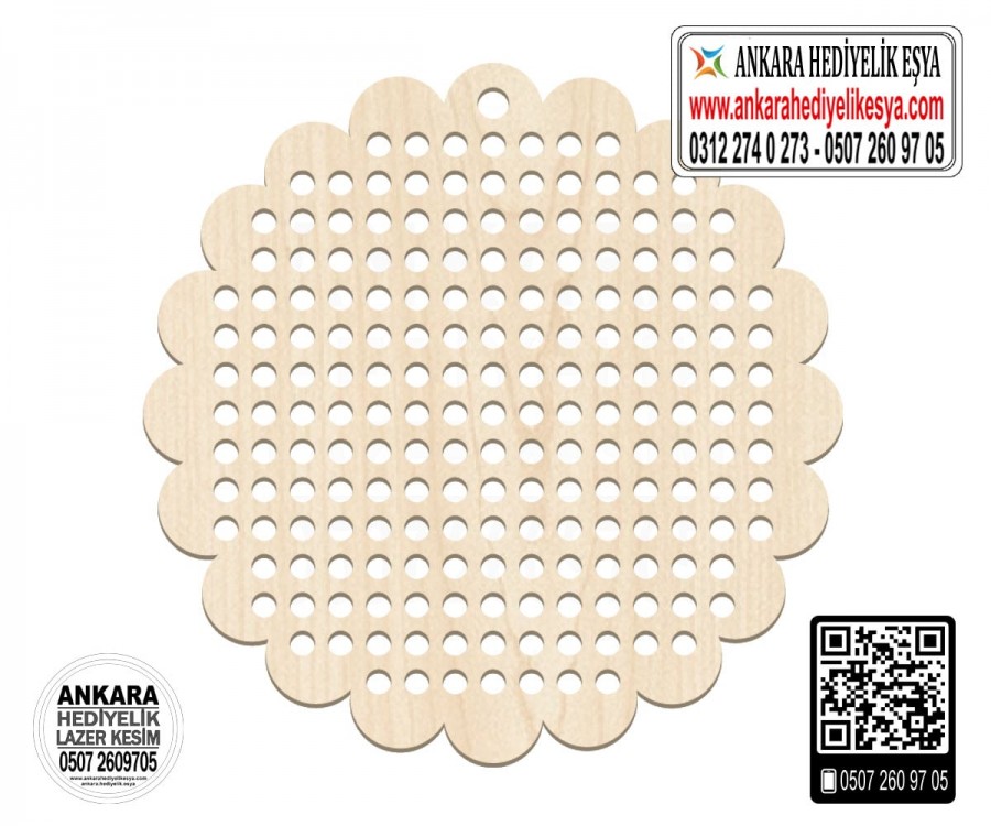 Papatya Kanaviçe Kolye Aparatı - 10 Adet