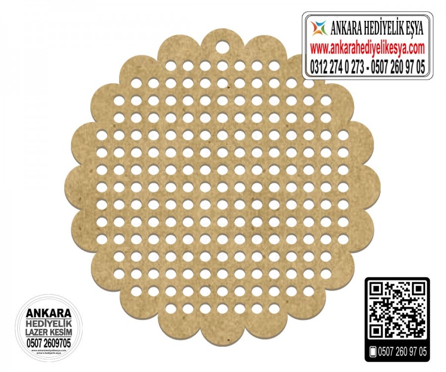 Papatya Kanaviçe Kolye Aparatı - 10 Adet