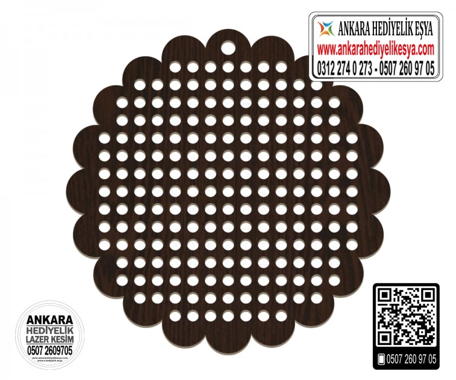 Papatya Kanaviçe Kolye Aparatı - 10 Adet