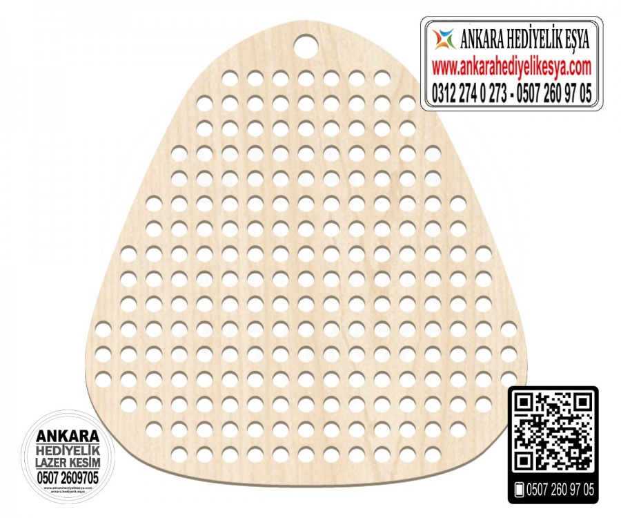 Üçgen Kanaviçe Kolye Aparatı - 10 Adet