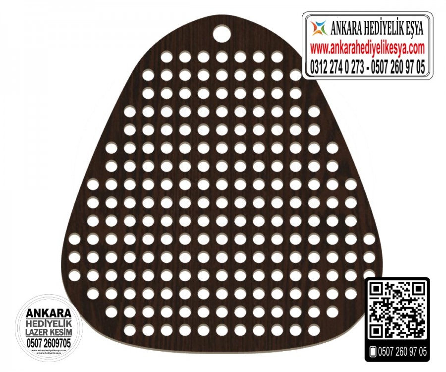 Üçgen Kanaviçe Kolye Aparatı - 10 Adet