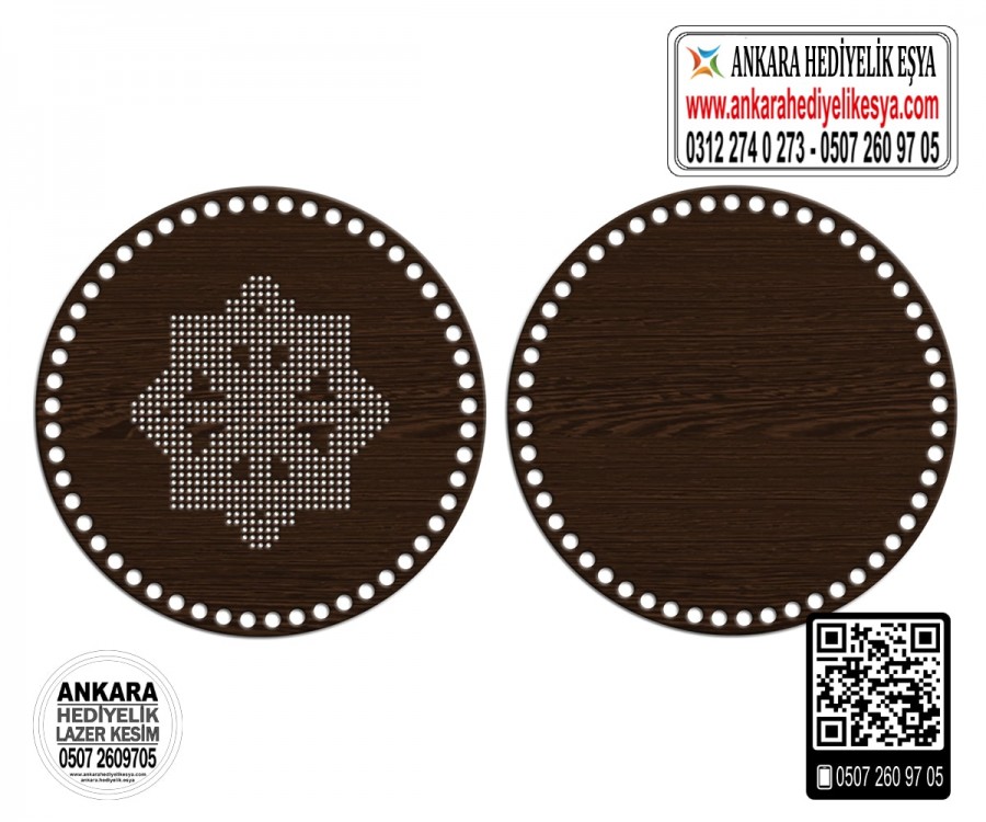 Makaron Daire Kanaviçe Çanta Kenarı - 1 Model - Venge Makaron Daire Kanaviçe Çanta Kenarı - 1 Model - Venge