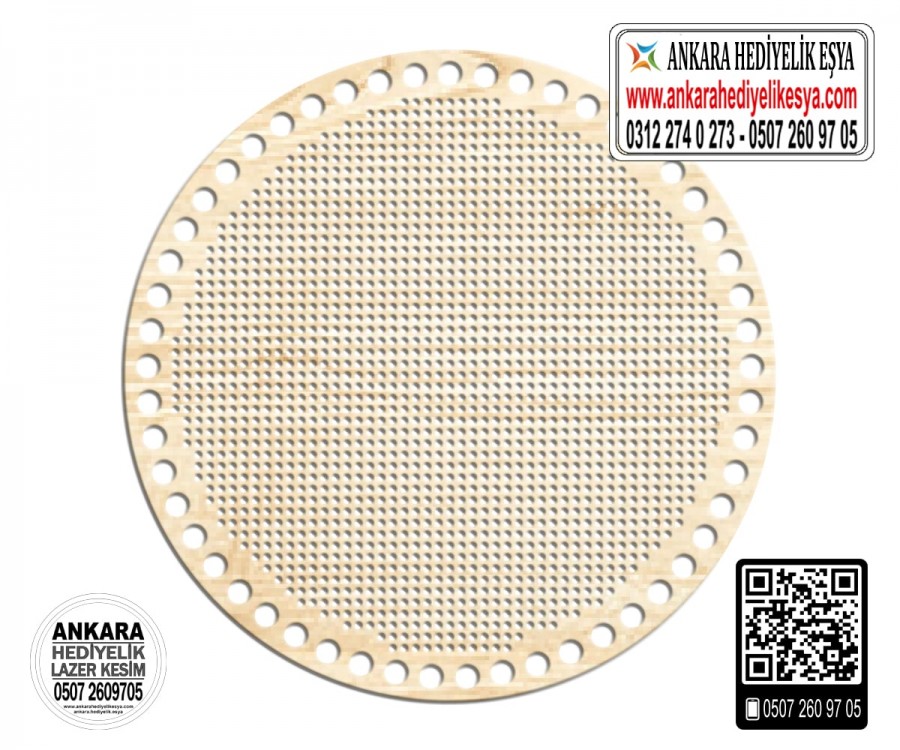 Makaron Daire Kanaviçe Çanta Kenarı - 3 Model - Akçaağaç
