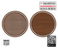 Makaron Daire Kanaviçe Çanta Kenarı - 3 Model - Kahverengi Makaron Daire Kanaviçe Çanta Kenarı - 3 Model - Kahverengi