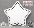 Yıldız Tabanlık 35x35 cm / Penye Ribbon ip Sepet Tabanı