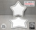 Yıldız Tabanlık 35x35 cm / Penye Ribbon ip Sepet Tabanı
