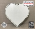 Delikli Kalp Tabanlık 15x15 cm / Penye Ribbon İp Beyaz Sepet Tabanı