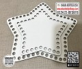 Yıldız Tabanlık 15x15 cm / Penye Ribbon ip Sepet Tabanı