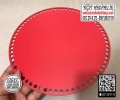 Kırmızı Daire 25x25 cm Tabanlık / Penye Ribbon İp Kırmızı Sepet Tabanı
