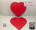 Kırmızı Kalp 15x15 cm Tabanlık / Penye Ribbon İp Kırmızı Sepet Tabanı