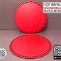 Kırmızı Daire 25x25 cm Tabanlık / Penye Ribbon İp Kırmızı Sepet Tabanı