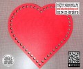 Kırmızı Kalp 15x15 cm Tabanlık / Penye Ribbon İp Kırmızı Sepet Tabanı
