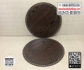 Koyu Kahverengi Daire 20x20 cm Tabanlık / Penye Ribbon İp Koyu Kahverengi Sepet Tabanı