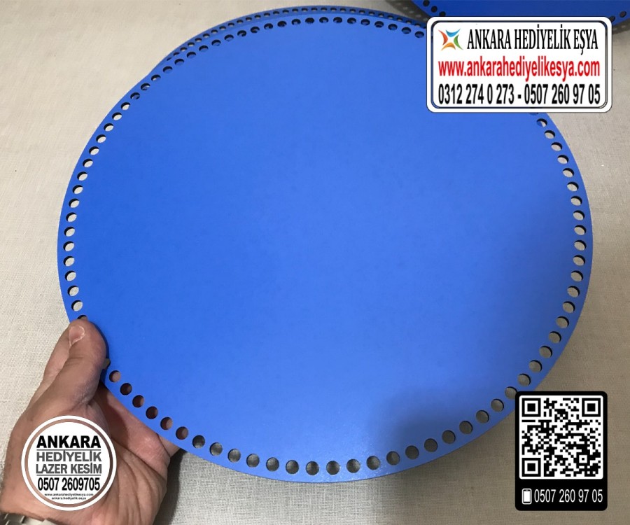 Mavi Daire 35 cm Tepsi ve Sepet Tabanı