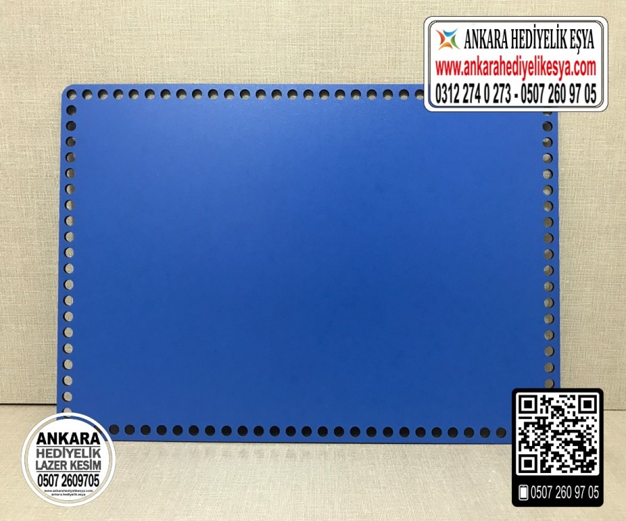 Mavi Dikdörtgen 15x25 cm Tepsi ve Sepet Tabanı