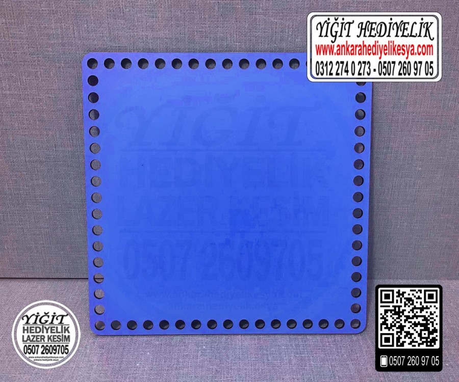 Mavi Kare 30 cm Tepsi ve Sepet Tabanı